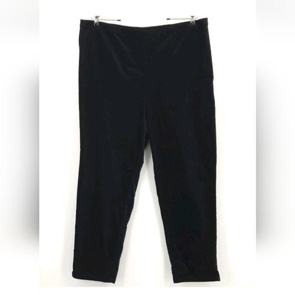 Eileen Fisher Ankle Length Pant in Black Velvet Pull-on Pants 3X $139 - Picture 3 of 6
